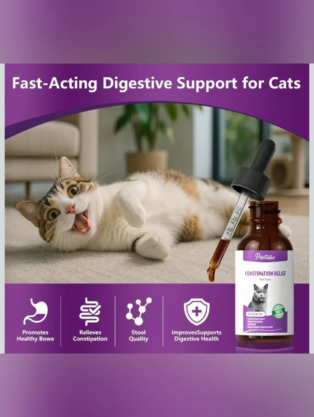 PetriTailor Cat 😺 Constipation Relief 100% Natural